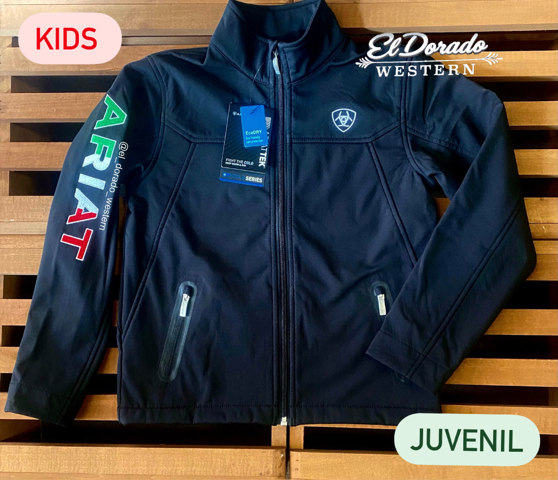 Ariat New Team Softshell Mexico Jacket Black- Kids