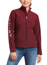 Load image into Gallery viewer, Ariat Women's New Team Softshell Jacket - ZINFANDEL/CARMEN GEO