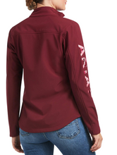 Load image into Gallery viewer, Ariat Women's New Team Softshell Jacket - ZINFANDEL/CARMEN GEO