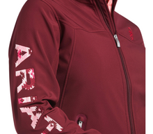 Load image into Gallery viewer, Ariat Women's New Team Softshell Jacket - ZINFANDEL/CARMEN GEO