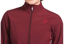 Load image into Gallery viewer, Ariat Women's New Team Softshell Jacket - ZINFANDEL/CARMEN GEO