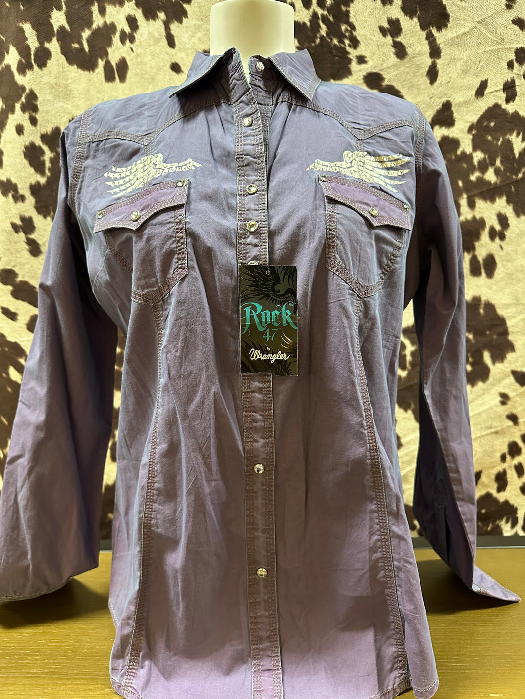 Rock 47 by wrangler ladies western shirt - purple (final sale)
