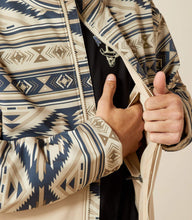 Load image into Gallery viewer, Ariat men’s softshell logo jacket - white pepper Southwest