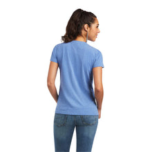 Load image into Gallery viewer, ARIAT Women&#39;s Real Tropic Steerhead Tee - Reykjavik blue (10040533)