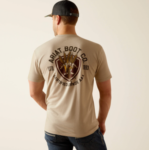 Ariat Wheat Shield T-Shirt - Khaki heather