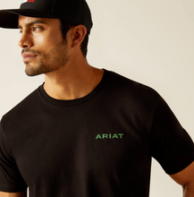 Load image into Gallery viewer, Ariat Men Tricolor Wooden Badges T shirt - Black