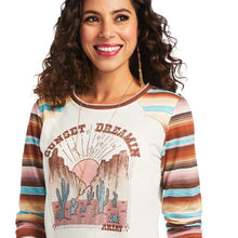 Load image into Gallery viewer, Ariat Ladies Sunset Dreamin Blanc De Blanc T-shirt  10040523