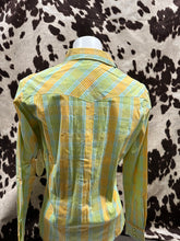 Load image into Gallery viewer, Aura by wrangler ladies shirt - checkered yellow, green and blue (FINAL SALE)