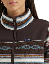 Load image into Gallery viewer, Wrangler Retro Ladies Sherpa - Aztec Brown White