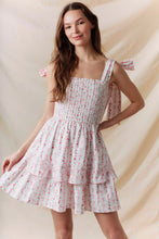 Load image into Gallery viewer, Ladies Pink Bow Dress - White/Pink