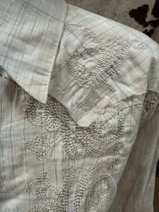 Wrangler ladies snap button up cream shirt- final sale