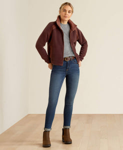 Ariat ladies Lafayette Ful Zip Sweatshirt - marrón