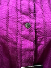 Load image into Gallery viewer, Rock 47 by Wrangler Women’s Snap Button-Up Shirt – Purple with Studs &amp; Stamped Sleeve Design (Final sale)