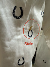 Load image into Gallery viewer, Wrangler ladies western shirt - White with shoe horse(stain, final sale)