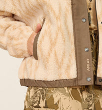 Load image into Gallery viewer, Ariat ladies Sherpa Blocled Jacket - tonal sand print (10052440)