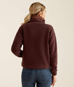 Ariat ladies Lafayette Ful Zip Sweatshirt - marrón