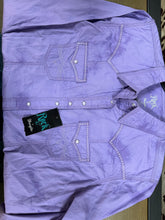 Load image into Gallery viewer, Rock 47 by Wrangler ladies western shirts - purple on purple (final sale)