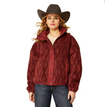 Load image into Gallery viewer, Ariat ladies Sherpa Blocked Jacket - Tonal Port Print (10052399)