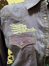 Load image into Gallery viewer, Rock 47 by wrangler ladies western shirt - purple (final sale)