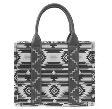 Load image into Gallery viewer, Wrangler southwestern Small Print canvas Tote / crossbody bag - Grey