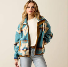 Load image into Gallery viewer, Sherpa Blocked Jacket - AGAVE SOUTHWEST PRINT