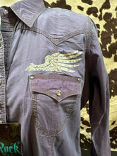 Load image into Gallery viewer, Rock 47 by wrangler ladies western shirt - purple (final sale)