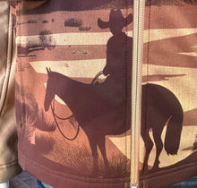 Load image into Gallery viewer, Women’s Ariat Logo Softshell Jacket - Lone Ranger Print