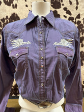 Load image into Gallery viewer, Rock 47 by wrangler ladies western shirt - purple (final sale)