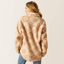 Load image into Gallery viewer, Ariat ladies sherpa Shaket Shirt Jacket - natural SW Print (10047263)