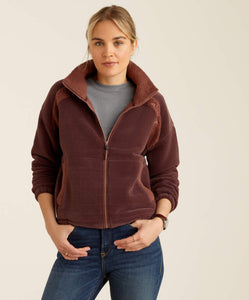 Ariat ladies Lafayette Ful Zip Sweatshirt - marrón