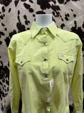 Load image into Gallery viewer, Wrangler 20X ladies western shirt - lemon (discolored, final sale)