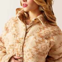 Load image into Gallery viewer, Ariat ladies sherpa Shaket Shirt Jacket - natural SW Print (10047263)