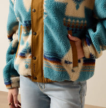 Load image into Gallery viewer, Sherpa Blocked Jacket - AGAVE SOUTHWEST PRINT