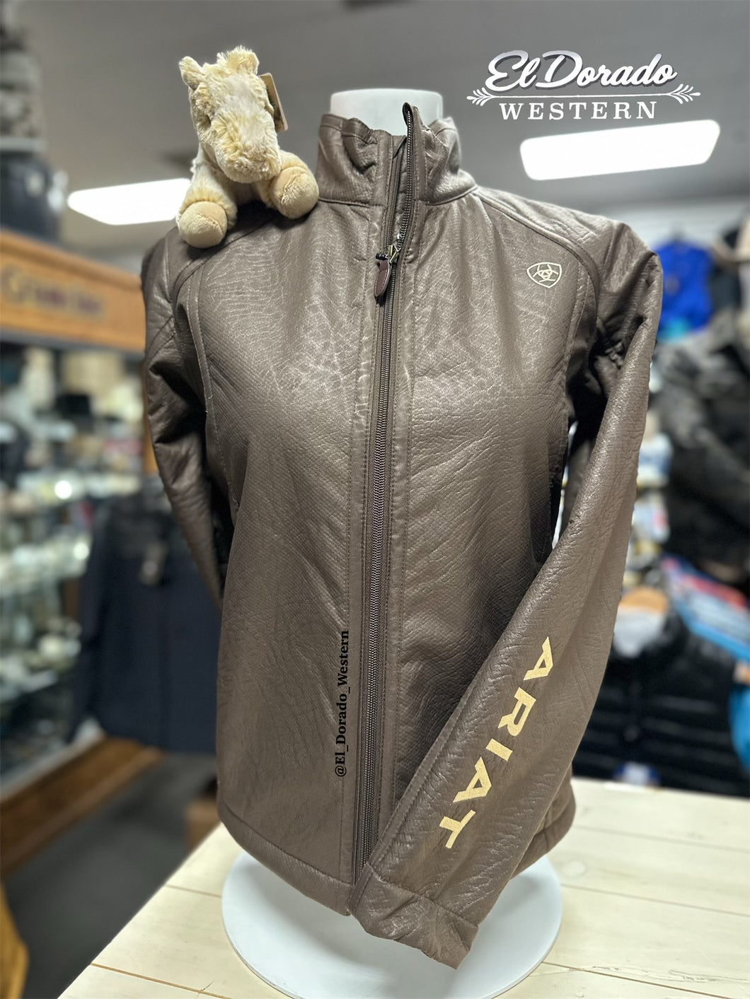 Ariat Logo Softshell Faux Leather Jacket