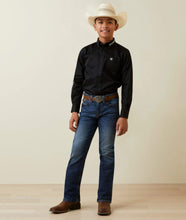 Load image into Gallery viewer, Ariat kids Team Logo twill Shirt- Black/white
