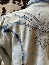 Load image into Gallery viewer, Rock 47 by Wrangler ladies snap western shirt - bleach denim wash (final sale)