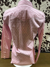 Load image into Gallery viewer, Wrangler ladies tough enough to wear pink western shirt - paisley pink (discoloration-final sale)