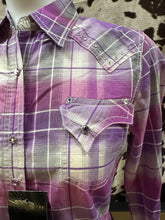 Load image into Gallery viewer, Wrangler rock47 women’s snap button shirt - Purple (final sale)