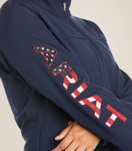 Load image into Gallery viewer, Ariat women’s softshell jacket - USA Navy
