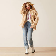 Load image into Gallery viewer, Ariat ladies sherpa Shaket Shirt Jacket - natural SW Print (10047263)