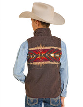 Load image into Gallery viewer, Rock and Roll Kids Border Berber Vest - Dark Brown