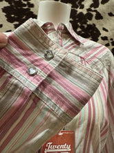 Load image into Gallery viewer, Wrangler 20x ladies snap button shirt - pink stripes (final sale)