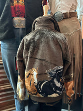 Load image into Gallery viewer, Rock and Roll Kids horse Border Jacket - dark brown