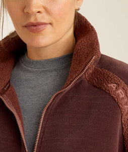 Ariat ladies Lafayette Ful Zip Sweatshirt - marrón