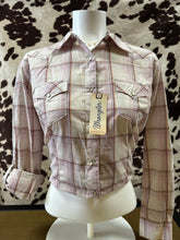 Load image into Gallery viewer, Wrangler ladies western shirt - lavender plaid (final sale)