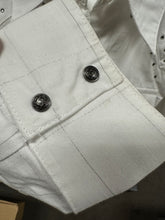 Load image into Gallery viewer, Wrangler ladies western shirt - white with stripes and embroidery (stain, final sale)