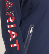 Load image into Gallery viewer, Ariat women’s softshell jacket - USA Navy