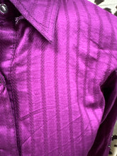 Load image into Gallery viewer, Rock 47 by Wrangler Women’s Snap Button-Up Shirt – Purple with Studs &amp; Stamped Sleeve Design (Final sale)