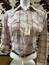 Load image into Gallery viewer, Wrangler ladies western shirt - lavender plaid (final sale)