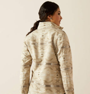 Ariat ladies softshell print jacket - sandstone